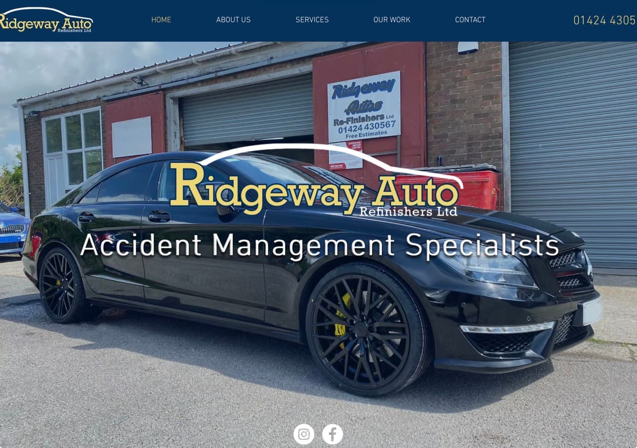 Ridgeway Auto Refinishers website screenshot