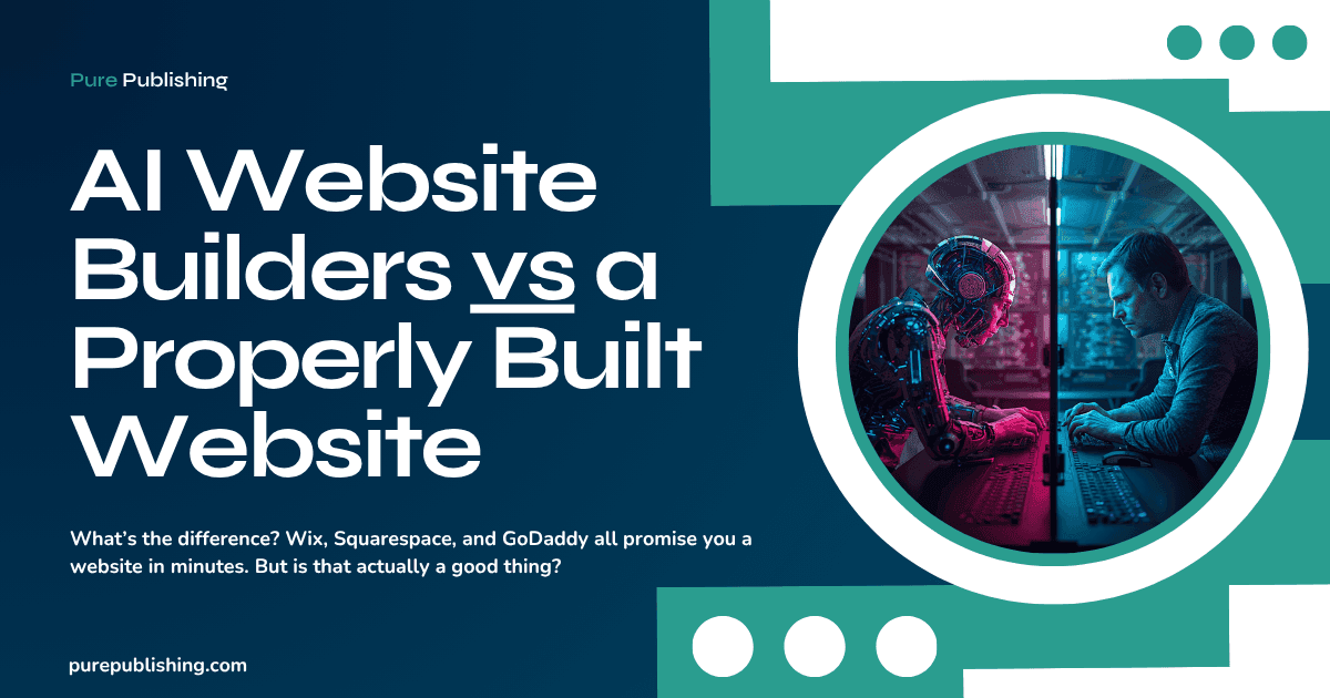 Featured image for the article: AI website builders vs a properly built website